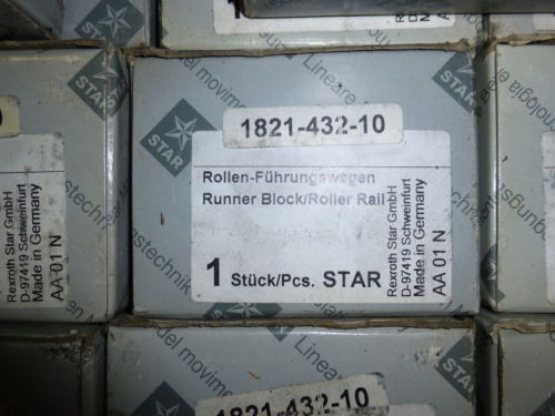 origin Rexroth Star 1821-432-10 Runner Block Roller Rail