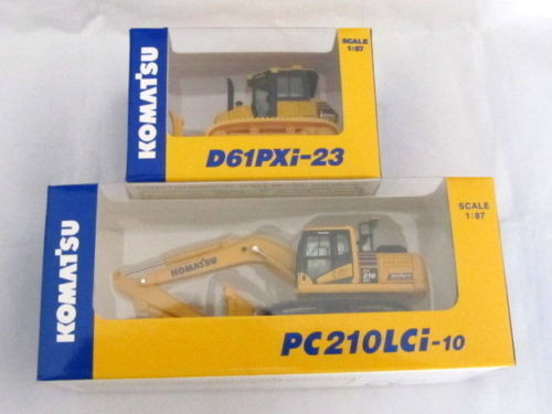 Komatsu Costa Rica  Official 1/87 PC210LCi-10 Excavator, D61PXi-23 diecast Shareholder LTD