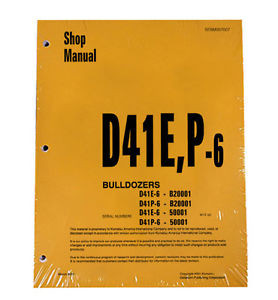 Komatsu Moldova, Republic of  D41E-6, D41P-6 Series Dozer Service Shop Repair Printed Manual