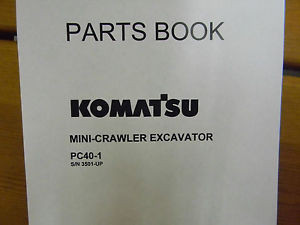 Komatsu France  PC40-1 mini excavator Parts Manual