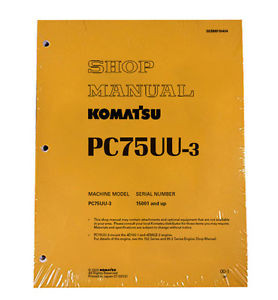 Komatsu Moldova, Republic of  Service PC75UU-3 Excavator Shop Repair Manual