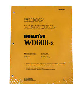 Komatsu Reunion  Service WD600-3 Series Wheel Dozer Shop Manual