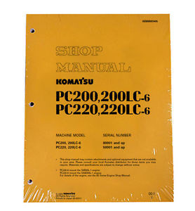 Komatsu Russia  Service PC200/200LC-6/PC220/220LC6 Shop Printed Manual