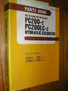Komatsu Rep.  PC200-2 PC200LC-2 PARTS MANUAL BOOK CATALOG EXCAVATOR HYD. PEPB02050203