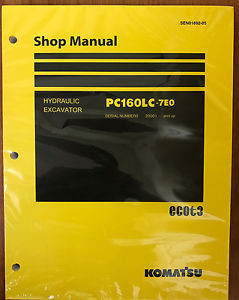 Komatsu Netheriands  Service PC160LC-7E0 Shop Repair Manual NEW