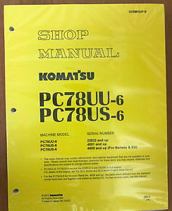 Komatsu Liechtenstein  Service PC78US-6, PC78UU-6 Shop Repair Manual Book