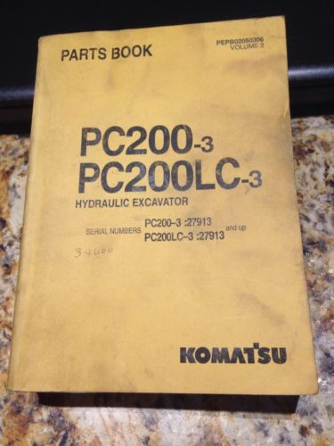 Komatsu Malta  PC200-3, PC200LC-3 Hydraulic Excavator Parts Book Volume II