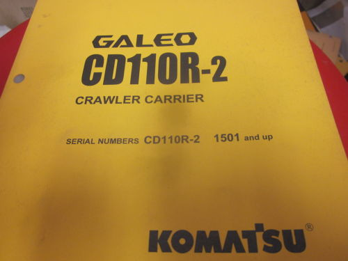 Komatsu Laos  CD110R-2 Crawler Carrier Operation & Maintenance Manual s/n 1501-