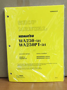 Komatsu Gambia  WA250-5H, WA250PT-5H Wheel Loader Shop Service Repair Manual