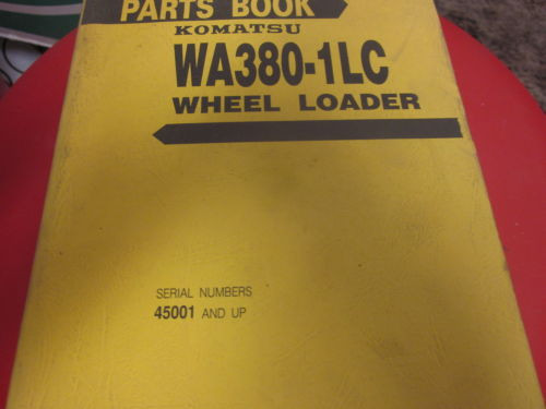 Komatsu Hongkong  WA380-1LC Wheel Loader Parts Book Manual s/n 45001 Up