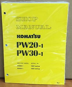 Komatsu Swaziland  Service PW20-1 PW30-1 Excavator Shop Manual NEW REPAIR