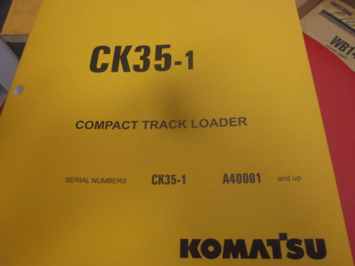 Komatsu Rep.  CK35-1 Skid Steer Loader Parts Book Manual s/n A40001 & Up
