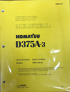 Komatsu Iran  D375A-3 Service Repair Workshop Printed Manual
