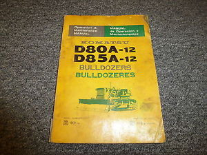 Komatsu Ethiopia  D80A-12 D85A-12 Bulldozer Dozer Owner Operator Manual S/N 15478-Up