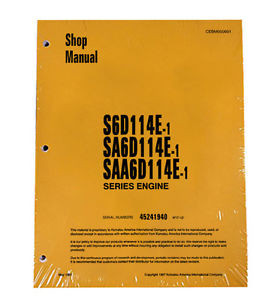 Komatsu Rep.  S6D114E-1, SA6D114E-1, SAA6D114E-1 Service Printed Manual