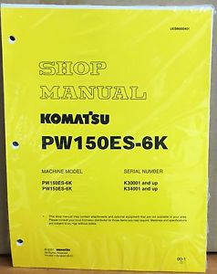 Komatsu Ecuador  Service PW150ES-6K Excavator Shop Manual NEW REPAIR