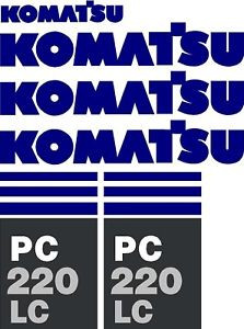 Komatsu Reunion  PC 220 LC Excavator Decal Set