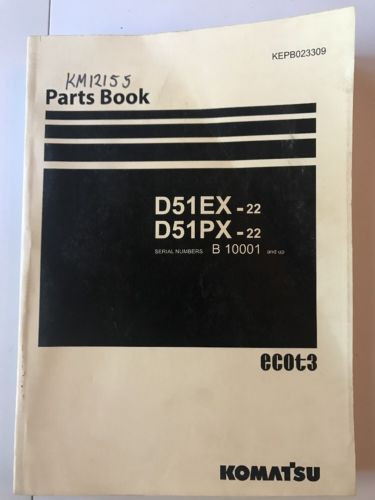 Komatsu Ecuador  D51EX-22 D51PX-22 Crawler Dozer Parts Book
