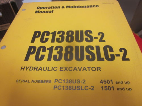 Komatsu Samoa Eastern  PC138US-2 PC138USLC-2 Hydraulic Excavator Operation & Maintenance Manual