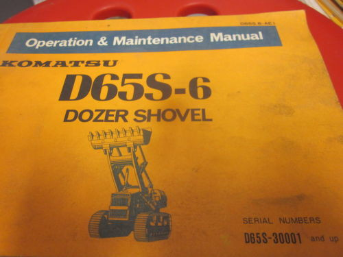 Komatsu Solomon Is  D65S-6 Dozer Shovel Operation & Maintenance Manual