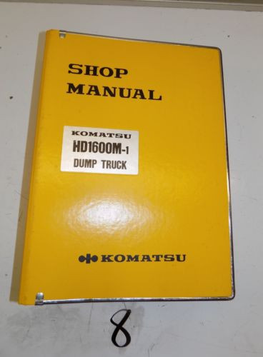 KOMATSU Solomon Is  HD1600M-1 DUMP TRUCK SHOP MANUAL 1005-UP SEBM0582A03