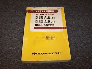 Komatsu Barbuda  D80A-18 D80E-18 D85A-18 D85E-18 Bulldozer Dozer Parts Catalog Manual