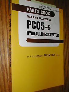 Komatsu Honduras  PC05-5 PARTS MANUAL BOOK CATALOG HYD. EXCAVATOR GUIDE LIST PEPB020M0502