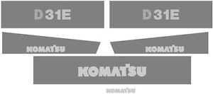 D31E Russia  New Komatsu Dozer Decal Set with Stripe