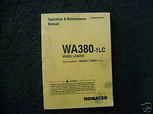 Komatsu France  WA380-1LC Operation & Maintenance manual