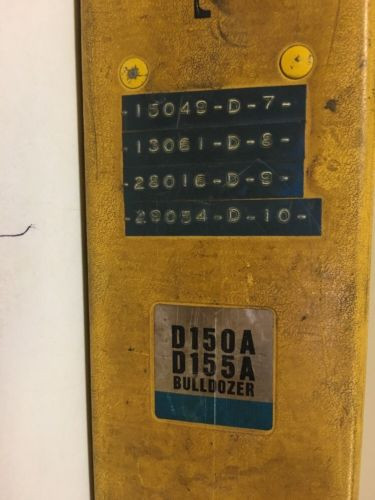 Komatsu Argentina  Komat'su D150A D155A  D150A-1 Bulldozer Factory Service Shop Manual 1981