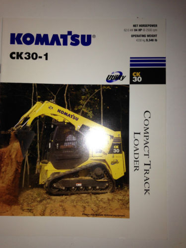 Komatsu Brazil  CK30-1 Compact Rubber Tracked Loader , Sales Brochure & specifications.