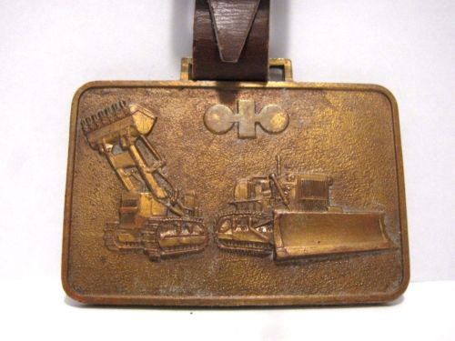 Vintage Uruguay  Wabco kOMATSU Crawler Loader Dozer Pocket Watch Fob JAPAN Construction