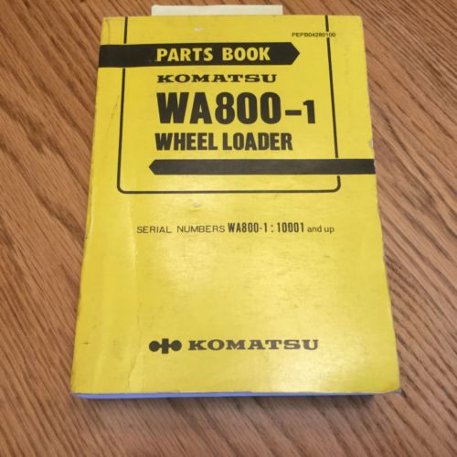 Komatsu Malta  WA800-1 PARTS MANUAL BOOK CATALOG WHEEL LOADER PEPB04280100 GUIDE LIST