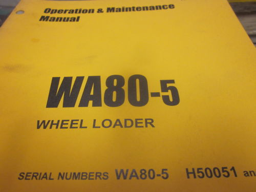Komatsu Solomon Is  WA80-5 Wheel Loader Operation & Maintenance Manual