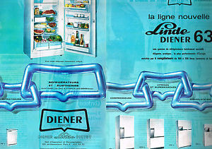 PUBLICITE Kuwait  ADVERTISING 1962 DIENER LINDE   réfrigérateurs congélateurs ( 2 pages)