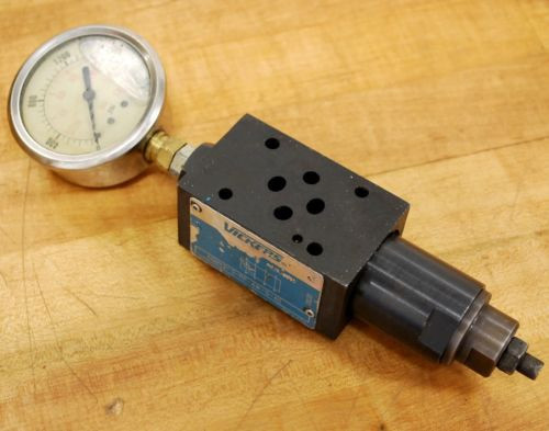 Vickers Gibraltar  DGMX2-3-PP-AW-S-40 Hydraulic Pressure Valve with Gauge