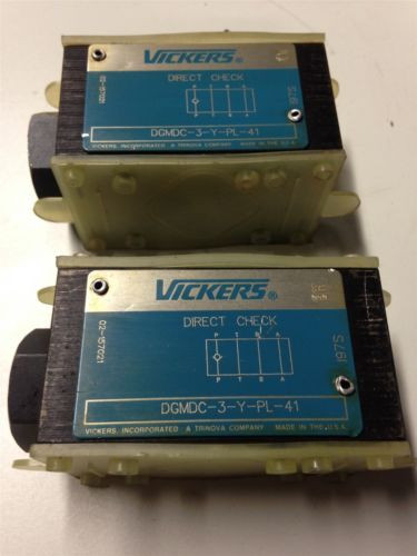 LOT Brazil  OF 2 VICKERS DGMDC-3-Y-PL-41 HYDRAULIC CHECK VALVE Origin G2