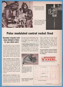 1961 Guyana  Vickers Aero Hydraulics Detroit MI Space Pulse Rocket Bipropellant Ad