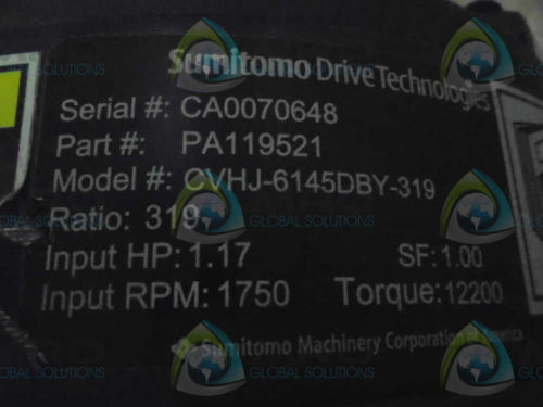 SUMITOMO DRIVE TECHNOLIGIES PA119521 MOTOR  Origin NO BOX