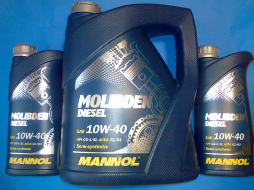 7L MANNOL Molibden Diesel 10W-40 API CG-4/CF-4/SJ Motoröl Öl 10W40 ACEA E2/B3/A2