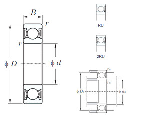 Ball Bearings 6315-2RU KOYO