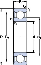 Ball Bearings 6319-RS1 SKF