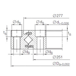 Thrust Roller Bearing XU 08 0264 INA