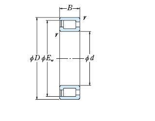 Full NSK cylindrical roller bearing RS-5036