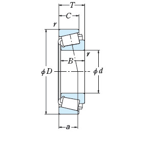 NSK Original SINGLE-ROW TAPERED ROLLER BEARING 32330