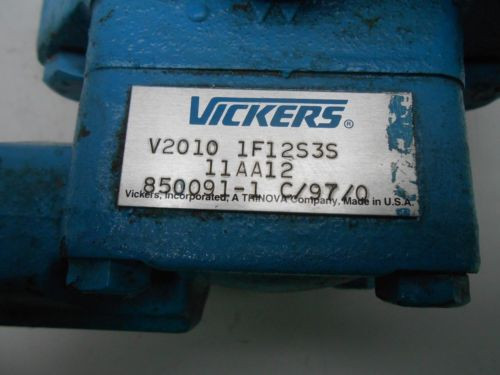 VICKERS Argentina  Hydraulic Pump Model: V2010 1F12S3S 11AA12