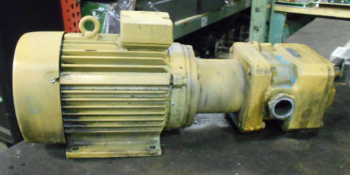Vickers Ecuador  Hydraulic Pump GPA-63-E-20 R, w/ VEM AC Motor KMER100LX4, 3KW, Used