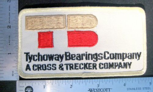 TYCHOWAY   BEARINGS SEW ON PATCH CROSS TRECKER COMPANY ADVERTISING 5" x 2 1/2" Original import