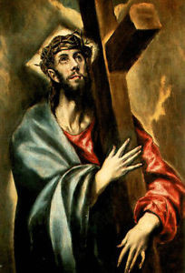 Art   Print - Christ Bearing Cross - El Greco 1541 1614 Original import