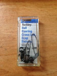 Berkley   Ball Bearing Cross-Lok Snap Swivels Size 5 175lbs 2-Pack P5XTB Original import